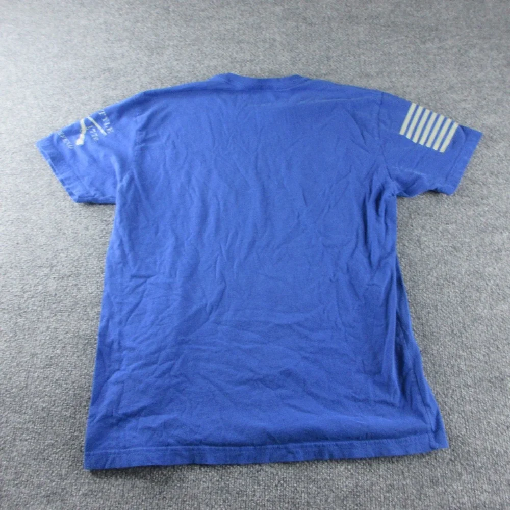 Grunt Style Shirt Mens M Blue Graphic American Flag Patriotic Short Sleeve